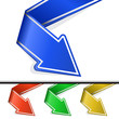 Vector set of arrow in different color