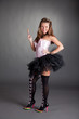 Beautiful young girl in party costume