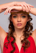 girl in the red dress