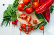 Fresh Garden Salad made from raw vegetables Fresh Garden Salad made from raw vegetables