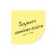 Post-it : Joyeux anniversaire