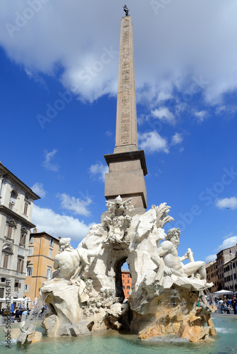 Photo: Rivers Fountain, Piazza Navona, Rome Rivers Fountain, Piazza Navona, Rome