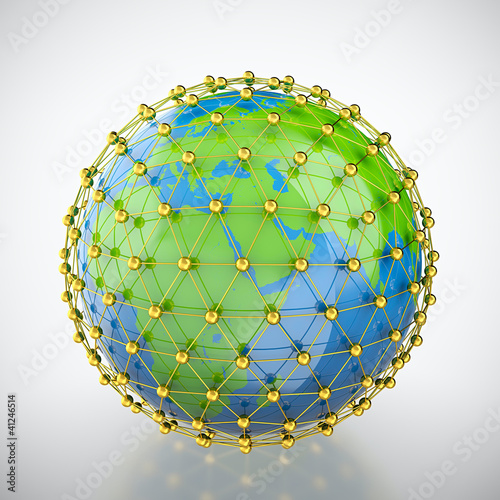 Illustration: Earth in golden cage Earth in golden cage