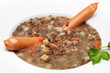 Linsensuppe mit Bockwurst