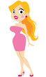 Cartoon blond girl Cartoon blond girl
