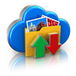 Photo en ligne au meilleur prix Cloud computing and media storage concept