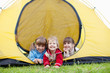 Children in tent Children in tent