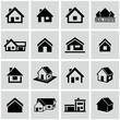 Houses icons set. Real estate.