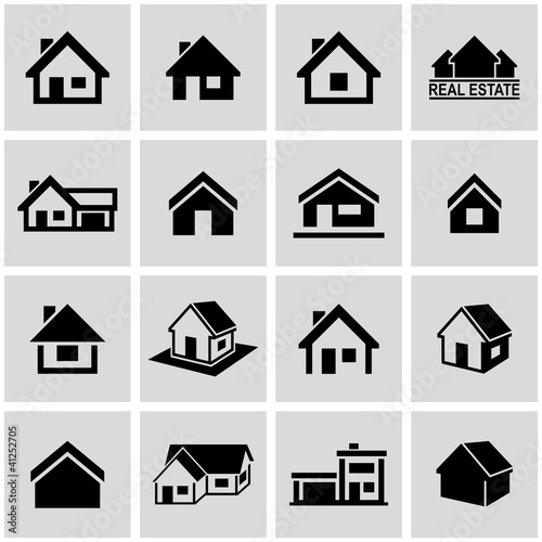 Vector: Houses icons set. Real estate. Houses icons set. Real estate.