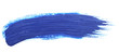 blue stroke of the paint brush isolated on white