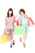 Beautiful shopping women. Portrait of asian women.