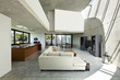 beautiful modern house in cement, interior, living room beautiful modern house in cement, interior, living room