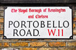 INSEGNA DI PORTOBELLO ROAD, LONDRA