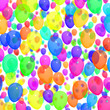 Festive Colorfull Balloons In The Sky For Birthday Celebrations