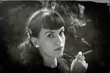 Retro women with cigarette Retro women with cigarette