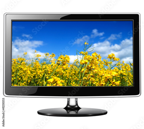 Foto: tv monitor isolated. tv monitor isolated.