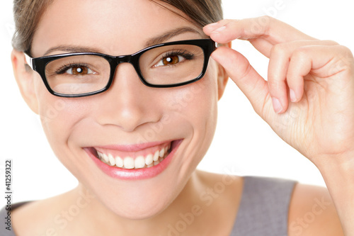 Photo: Eyewear glasses woman happy Eyewear glasses woman happy