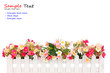 Flower fence isolated,white background Flower fence isolated,white background
