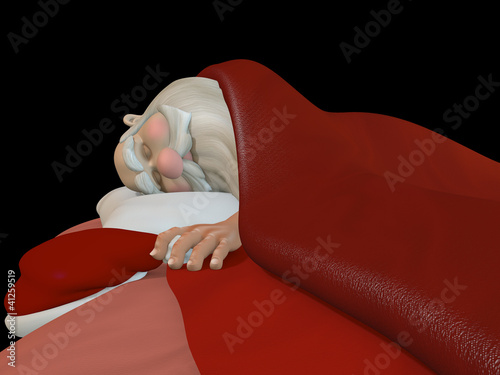 Illustration: Santa Sleeping Santa Sleeping