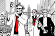jazz band in a street of new-York