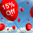 Balloon With 15% Off Showing Sale Discount Of Fifteen Percent