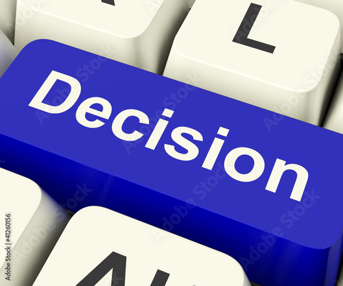 Illustration: Decision Computer Key Representing Uncertainty And Making Decisi Decision Computer Key Representing Uncertainty And Making Decisi