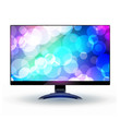 Vektor: Modern wide screen tv display 2. Isolated on white Modern wide screen tv display 2. Isolated on white