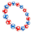 Football circle frame background isolated