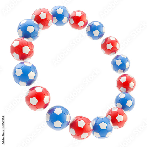 Illustration: Football circle frame background isolated Football circle frame background isolated