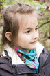 Portrait of a happy little girl in the park Portrait of a happy little girl in the park