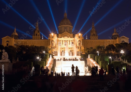 Photo: Montjuic fountain show Montjuic fountain show