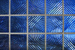 Leaded Glass, Blue Textured Window