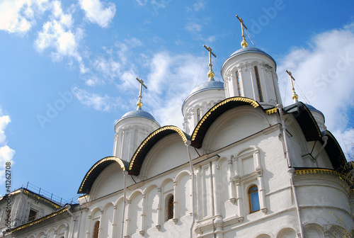 Photo: Moscow Kremlin inside, cathedral domes Moscow Kremlin inside, cathedral domes