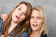Surprised young women