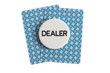 Dealer with casino cards