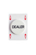 Dealer with ace of hearts over white