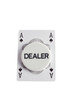 Dealer with ace of spades over white
