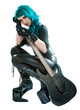 Foto: heavy metal woman with electric guitar heavy metal woman with electric guitar
