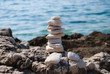 Pebble stone pyramid