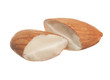 Macro of sliced hazelnut