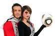 Couple supporting German football team Couple supporting German football team