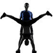 couple woman man exercising workout