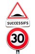 Ne pas dépasser les 30 km/h - Présence de ralentisseurs