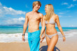 Photo: Attractive Couple on the Beach Attractive Couple on the Beach