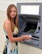 femme et ATM femme et ATM