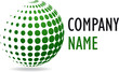 Company business 3D logo green sphere desing