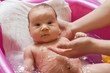 Adorable baby having bath Adorable baby having bath