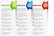 One two three - vector options with arrows background