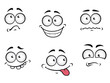 Cartoon emotions faces