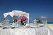 Wedding table on the beach.